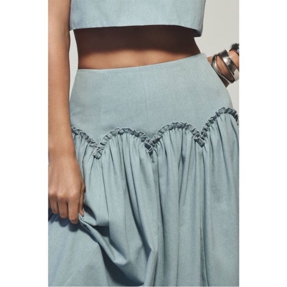 NWT Mare Mare Anthropologie basque waist skirt XS - Picture 2 of 7